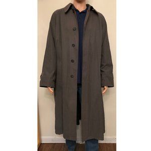 Claiborne Long Trench Coat Overcoat 46R/46R